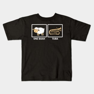 One baah, Tuba - Tuba Player Kids T-Shirt